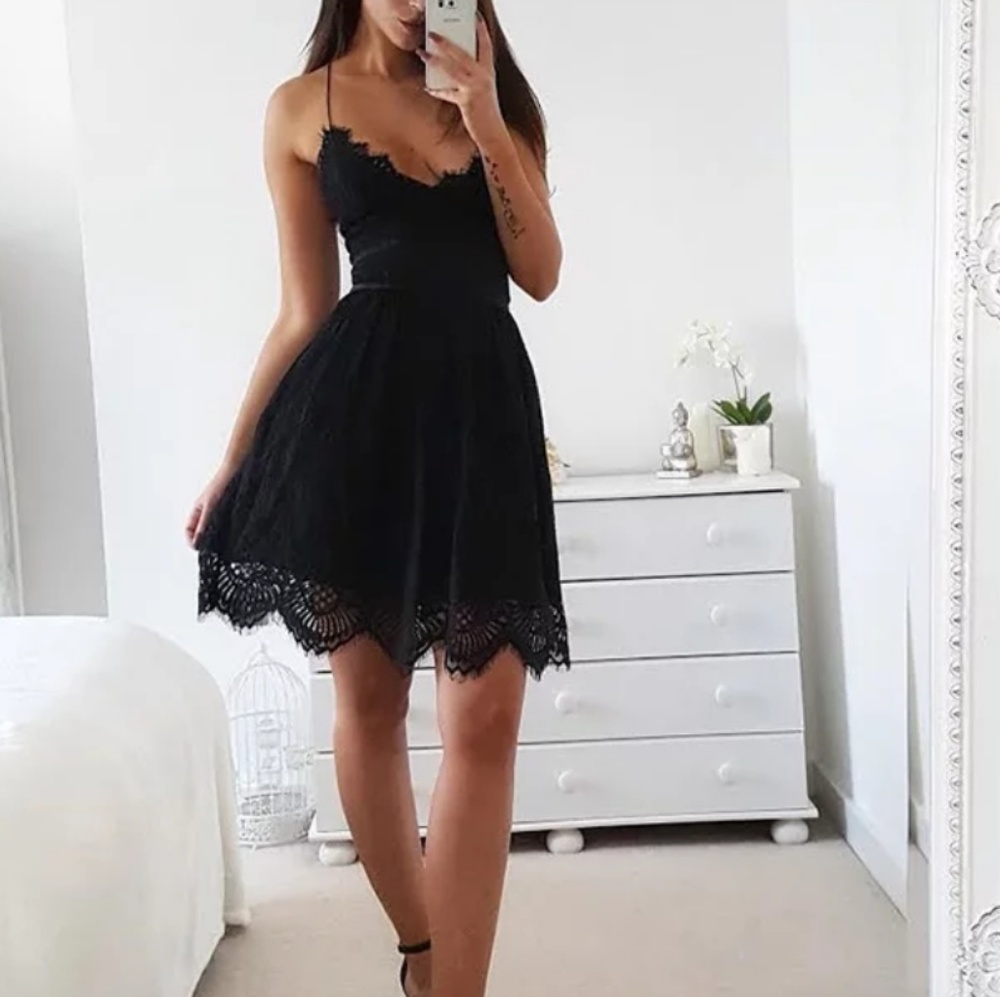 Mystic Black Lacey Dress